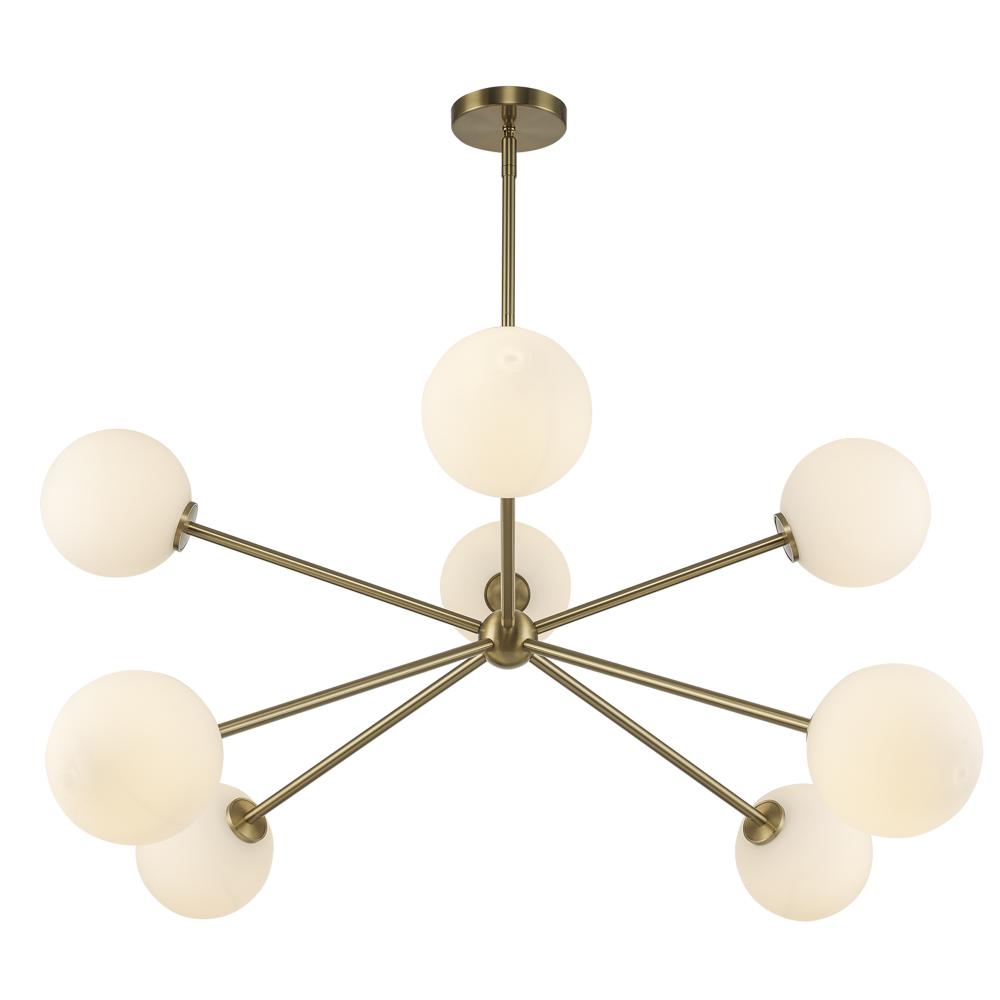 8LT CHANDELIER-GLOBES-AG